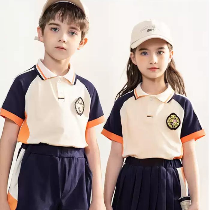 Áo polo đồng phục học sinh tiểu học màu nâu tanin - ảnh 3