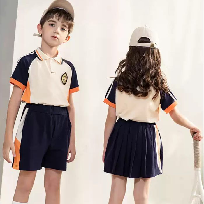 Áo polo đồng phục học sinh tiểu học màu nâu tanin - ảnh 4
