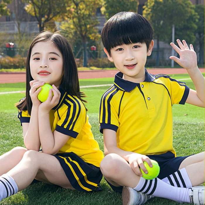 Áo polo đồng phục học sinh tiểu học màu vàng đẹp - ảnh 3