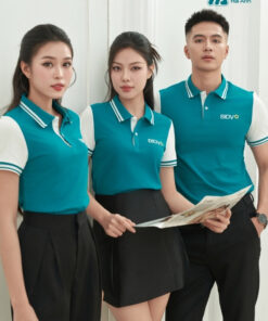 Mẫu Áo Polo Đồng Phục BIDV Màu Xanh Lý - ảnh 3