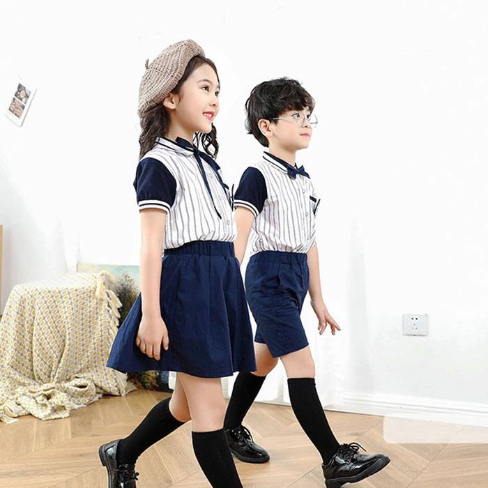 Mẫu áo polo kẻ sọc đồng phục học sinh cấp 1 thanh lịch - ảnh 2