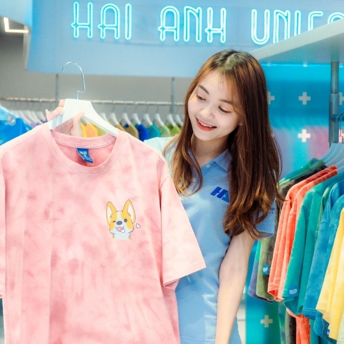 Đồng phục Hải Anh chuyên may mẫu áo Simple Lớp màu cam đẹp, uy tín