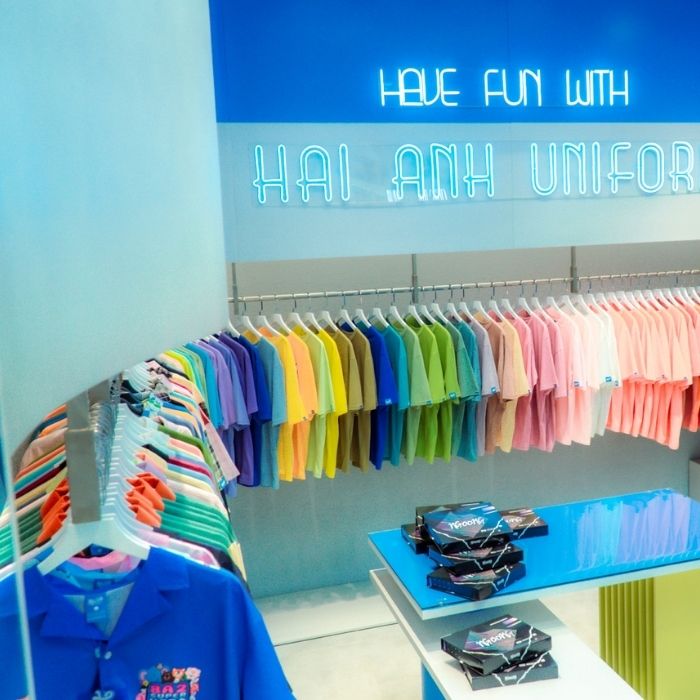 Đồng phục Hải Anh, đơn vị may áo Simple Lớp màu vàng đẹp, uy tín