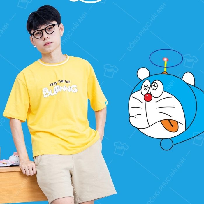 Mẫu Áo Simple Lớp Doraemon màu vàng cá tính, style cực chất - ảnh 4