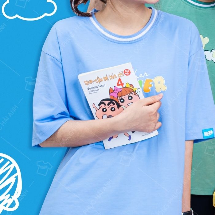 Mẫu Áo Simple Lớp Doraemon màu xanh dương thanh lịch - ảnh 2