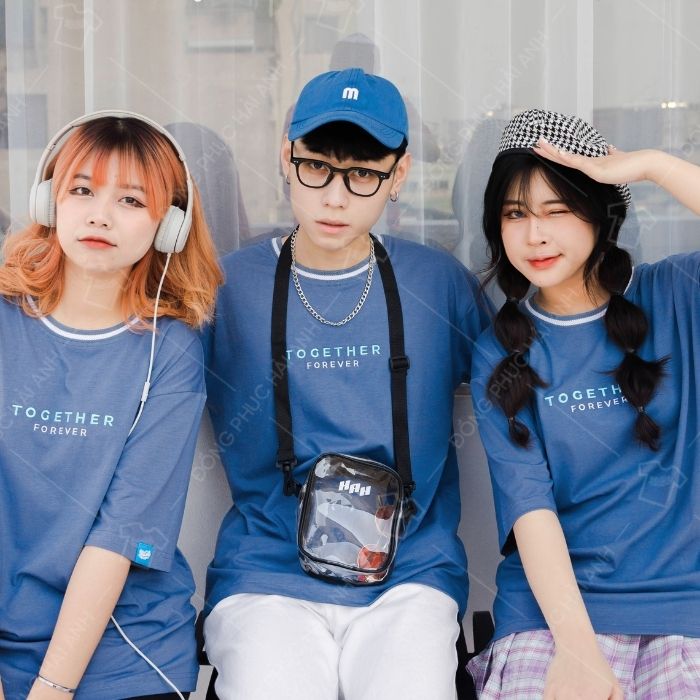 Mẫu Áo Simple Lớp Together Forever màu xanh thanh lịch - ảnh 2