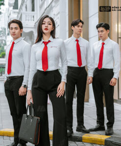 Áo Sơ Mi Đồng Phục Màu Trắng Đỏ SeABank