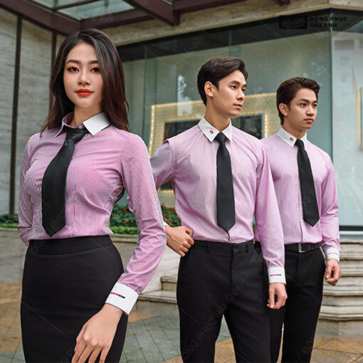 Áo Sơ Mi Đồng Phục Màu Trắng Đỏ Techcombank - ảnh 3