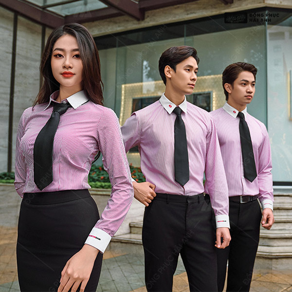 Áo Sơ Mi Đồng Phục Màu Trắng Đỏ Techcombank - ảnh 3