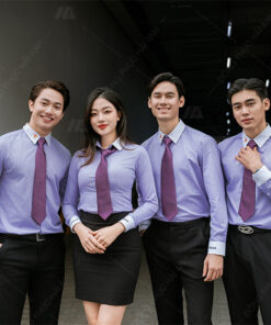 Áo Sơ Mi Đồng Phục Màu Xanh Tím TPBank