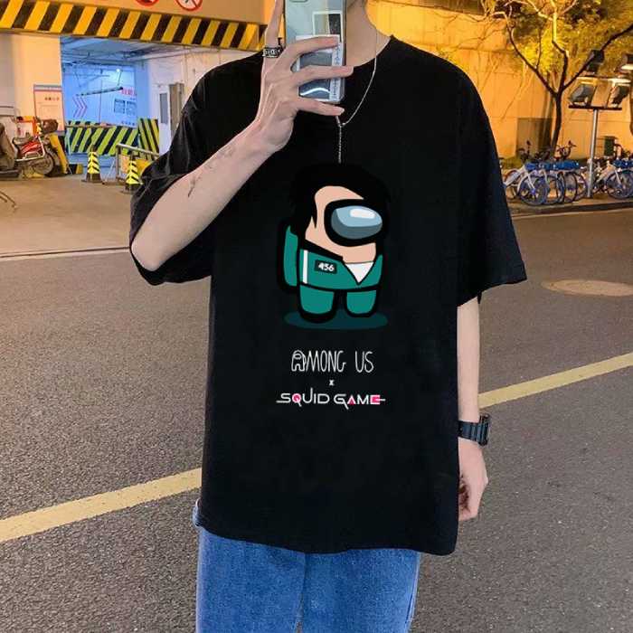 Mẫu áo thun Among Us gam màu đen cá tính
