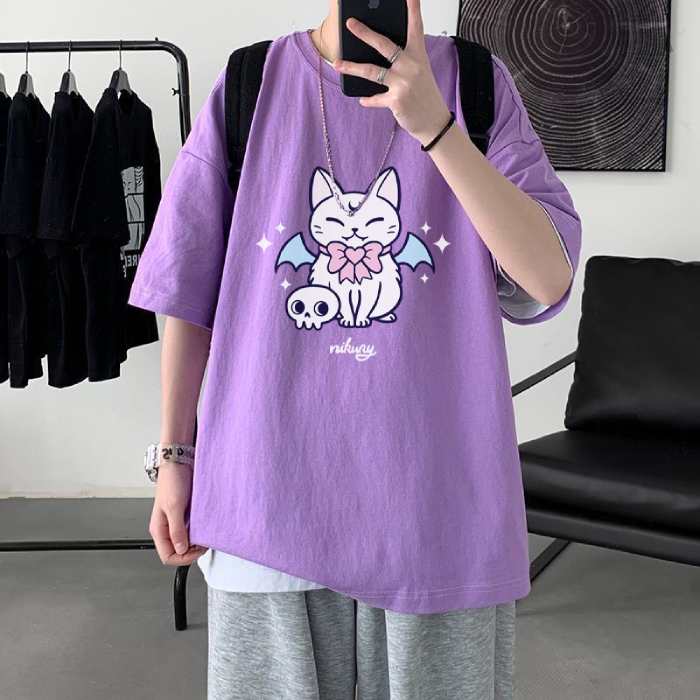 Áo thun Angel Cat form rộng, tay lỡ siêu đáng yêu - ảnh 2