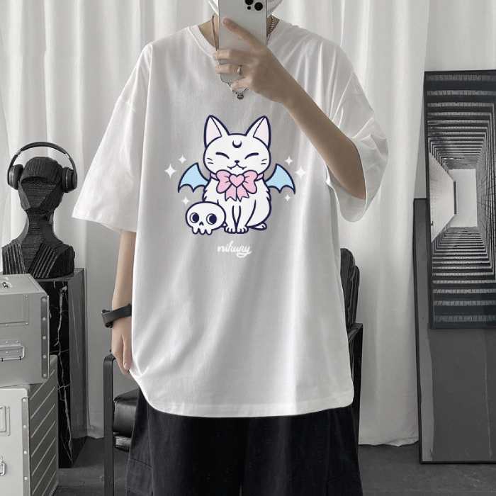 Áo thun Angel Cat form rộng, tay lỡ siêu đáng yêu - ảnh 4