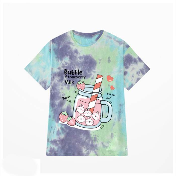 Mẫu áo thun bubble strawberry milk hiện đại, style cool ngầu - ảnh 3