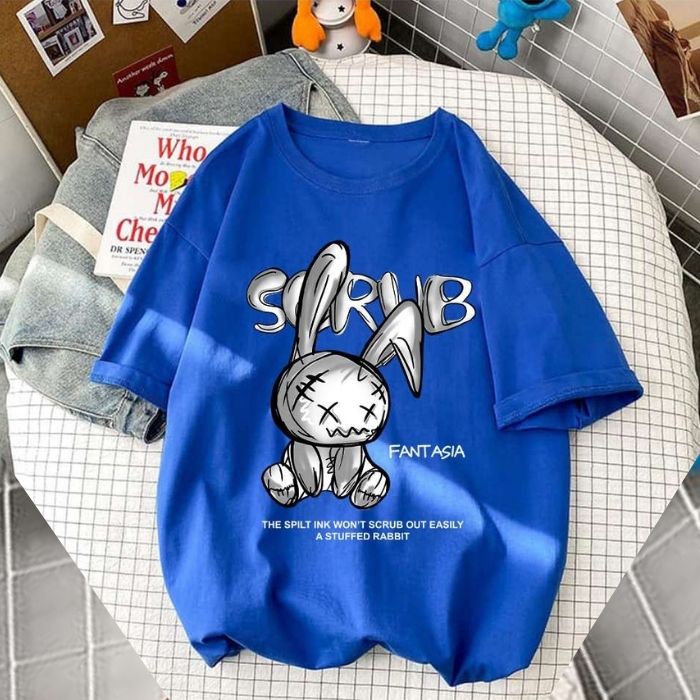Áo thun cổ tròn hình thỏ rabbit ấn tượng, siêu hot, chất lượng cao cấp