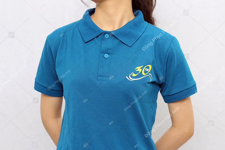 Áo thun đồng phục công ty màu xanh