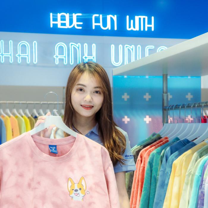 Mua áo thun cổ tròn tay ngắn tại giá rẻ tại Đồng phục Hải Anh