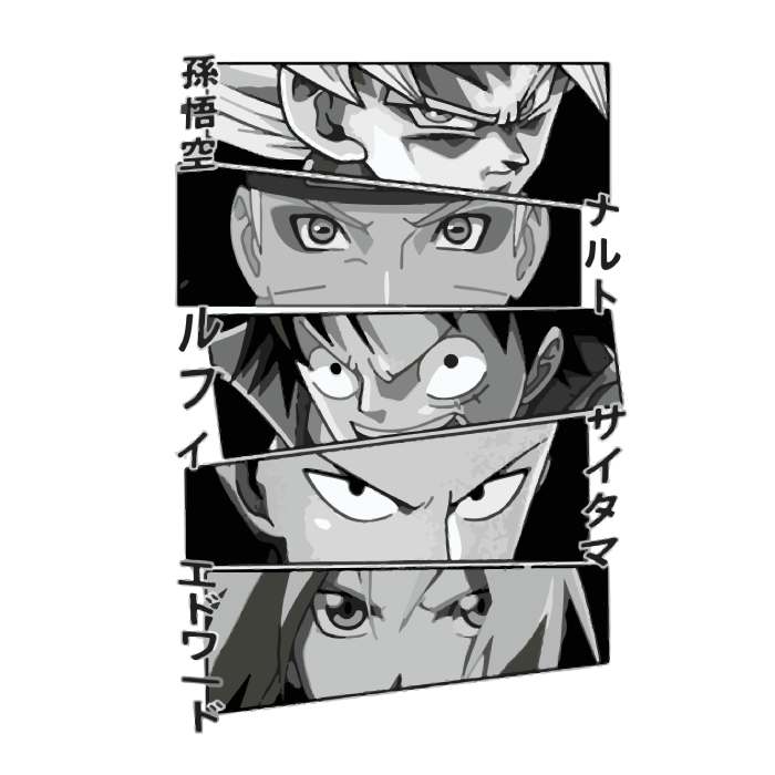 Mẫu thiết kế hình in anime Naruto nổi tiếng