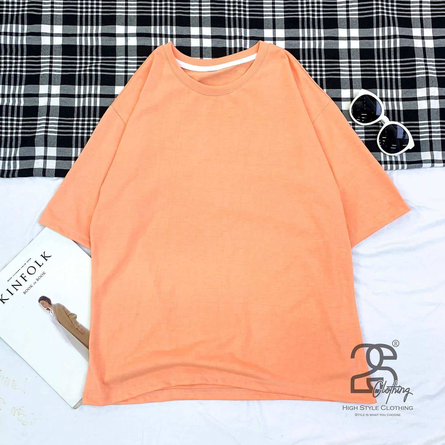 Áo Thun Màu Cam Coral Giá Sỉ 29K