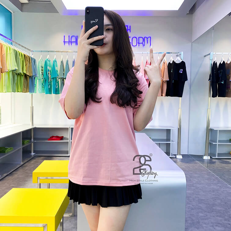 Áo Thun Màu Lòng Tôm Giá Sỉ 29K - ảnh 2