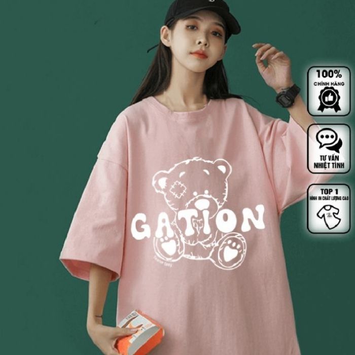 Áo thun oversize gấu Gation nổi bật với sắc màu thời thượng - ảnh 2