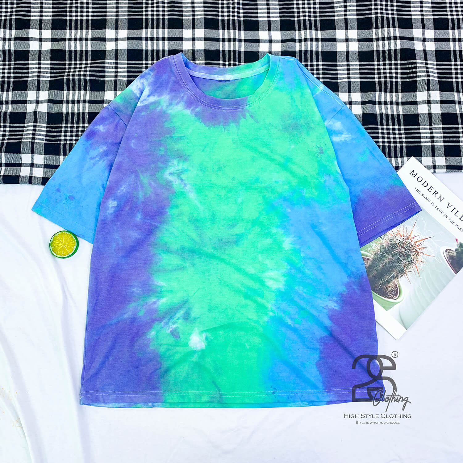 Áo Thun Tie Dye Xanh Đậm Giá Sỉ 49K – ngưng sản xuất
