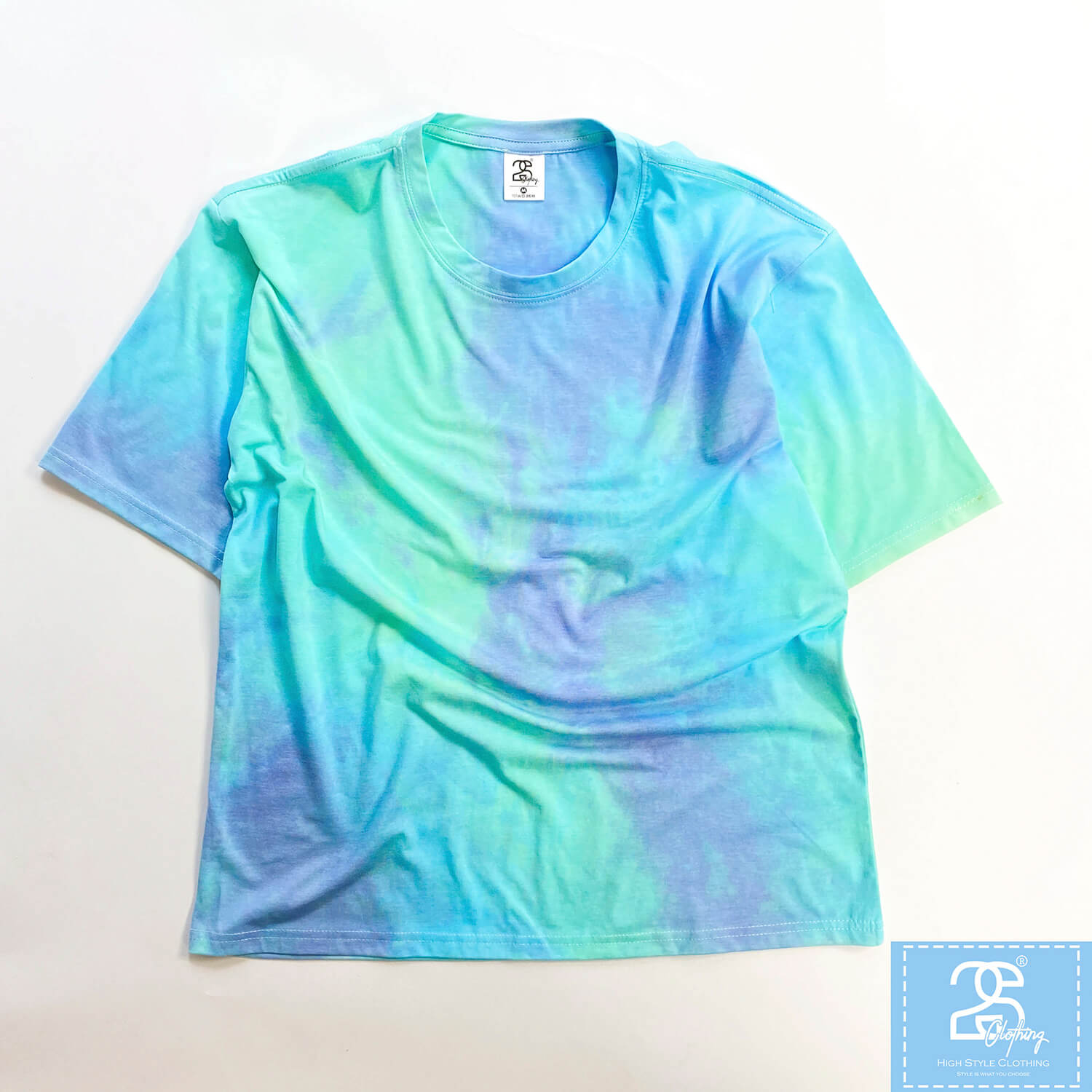 Áo Thun Tie Dye Xanh Nhạt Giá Sỉ 49k – ngưng sản xuất