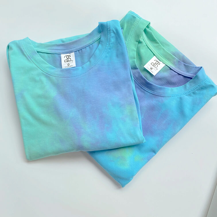 Áo Thun Tie Dye Xanh Nhạt Giá Sỉ 49k – ngưng sản xuất - ảnh 2