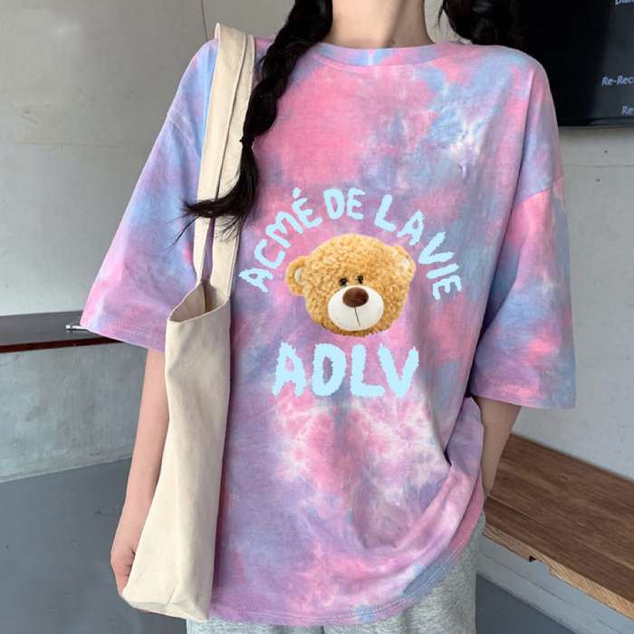 Áo thun unisex gấu bông thiết kế dễ thương, đa dạng màu sắc - ảnh 6