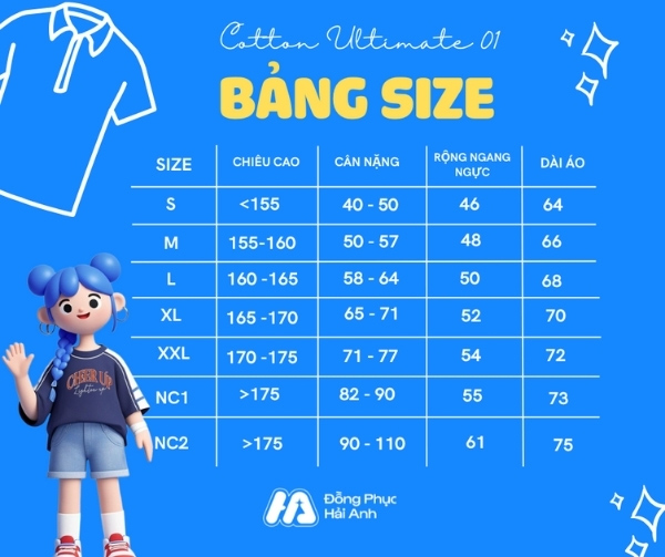 Bảng size đặc biệt dành riêng BST Besties 