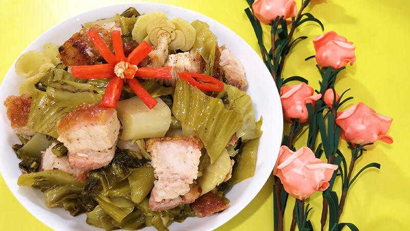 Món ăn dành cho học sinh, sinh viên dưa xào thịt