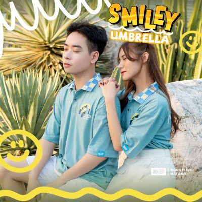 Áo lớp Smiley cổ Umbrella ấn tượng 