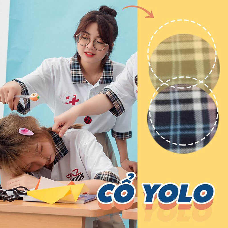 Mẫu áo lớp Poka cổ Yolo