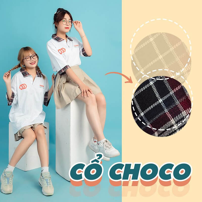 Mẫu áo lớp Poka cổ Choco