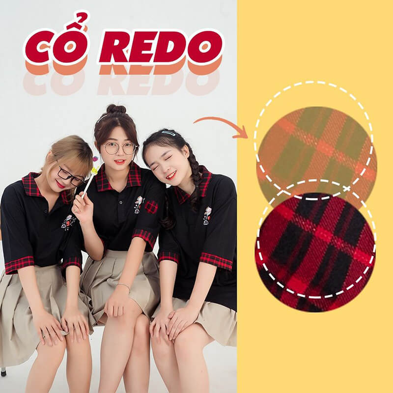 Mẫu áo lớp Poka cổ Redo