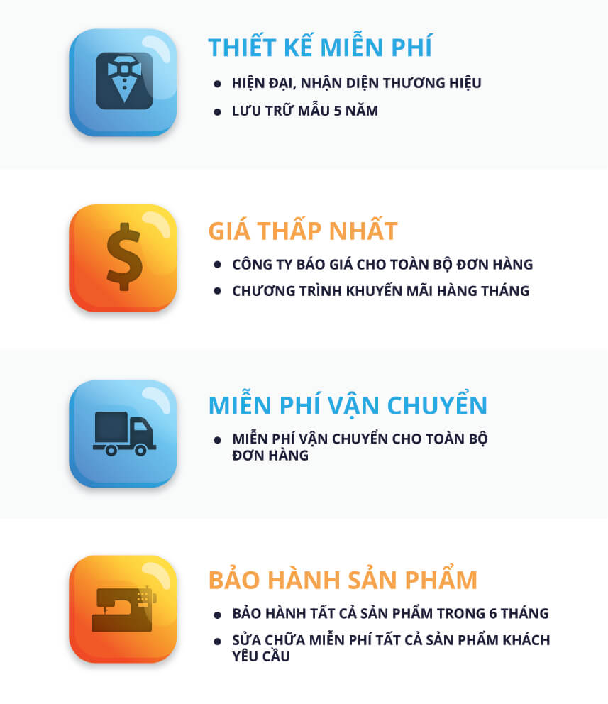 chính sách ưu đãi của đồng phục hải anh