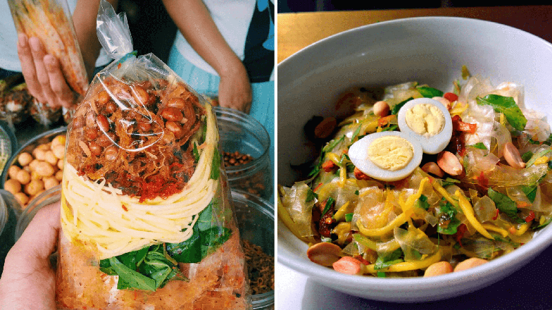 Bánh tráng trộn chú Viên với đầy đủ topping