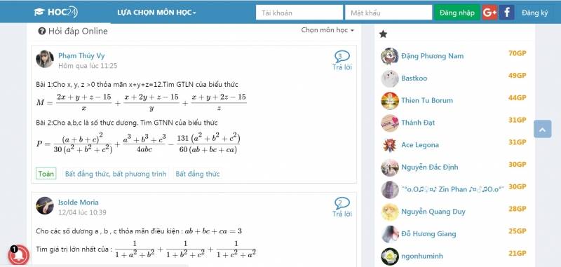 Học 24- Diễn đàn học tập "huyền thoại" cho học sinh