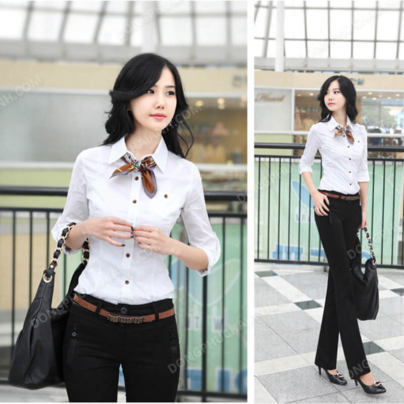 Đồng phục áo sơ mi nữ công sở 31 - ảnh 5