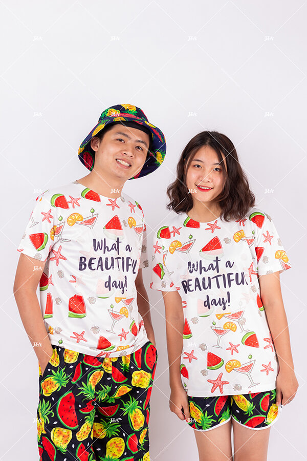 Đồng phục du lịch in hình trái cây
