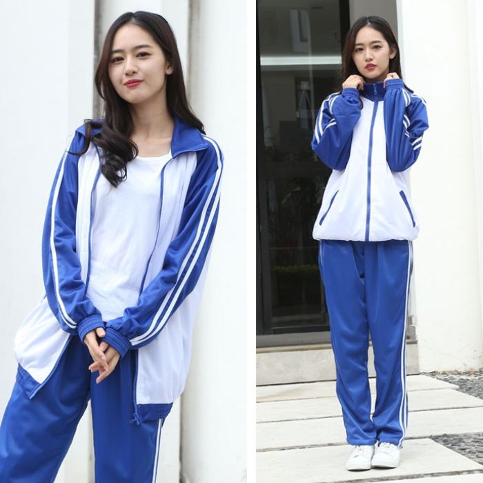 Mẫu đồng phục học sinh thể dục màu xanh dương - ảnh 2