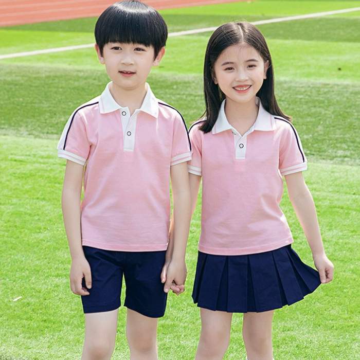 Đồng phục học sinh tiểu học màu hồng thanh lịch, đáng yêu - ảnh 3