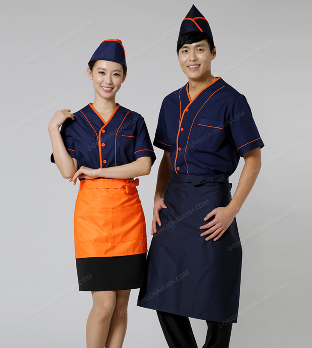 Đồng phục tạp dề kiểu dáng đơn giản mà tiện lợi