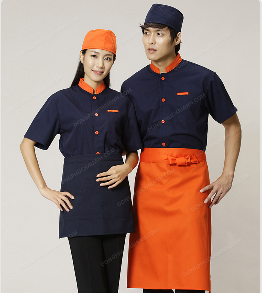 Đồng phục tạp dề kiểu dáng thanh lịch, độc đáo