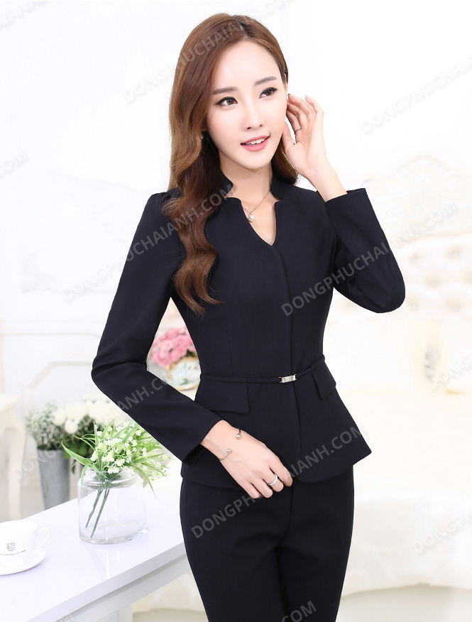 Đồng Phục Vest Nữ Công Sở Màu Đen
