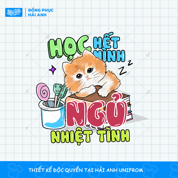 Mẫu Hình In Artwork Học Hết Mình Ngủ Nhiệt Tình