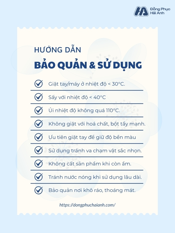 Cách sử dụng và bảo quản mẫu áo thun đồng phục BIDV