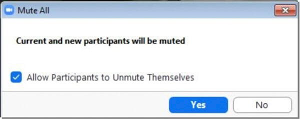 Bỏ “Allow Participants to Unmute Themselves” để không cho học sinh tự ý bật Micro