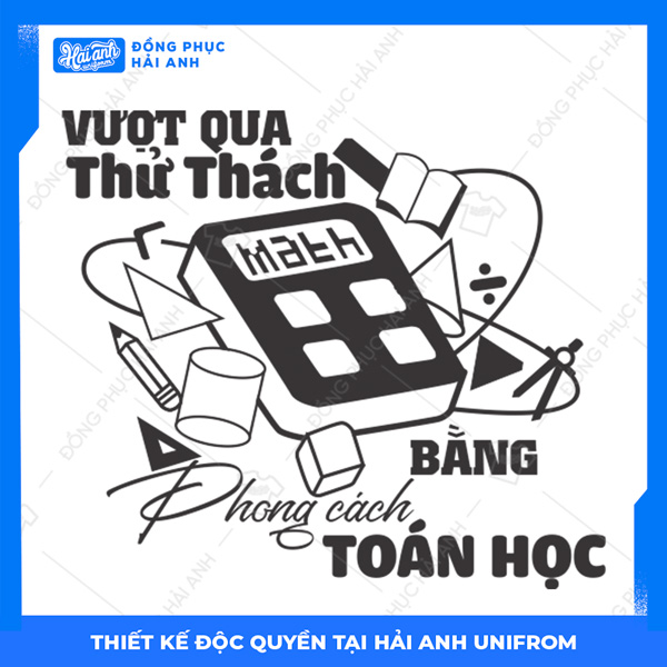 Logo chuyên toán vượt qua thử thách bằng phong cách toán học