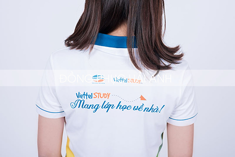Logo mặt sau đồng phục nhân viên cửa hàng Viettel